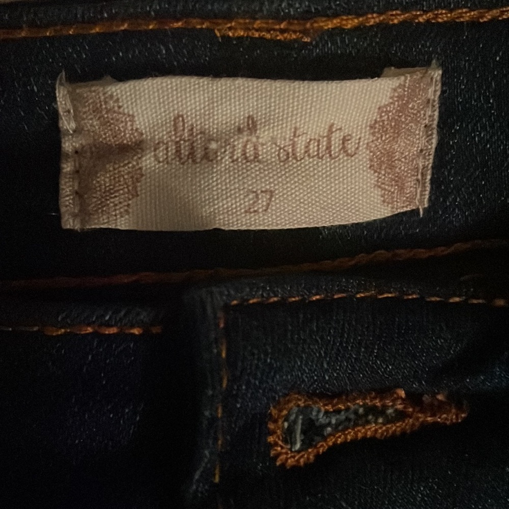 Altar’d State Vertical Striped Multicolor Flare Jeans NWOT - Picture 5 of 7